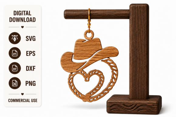 Download Western Earrings SVG Laser Cut File - Laser cut file Collection