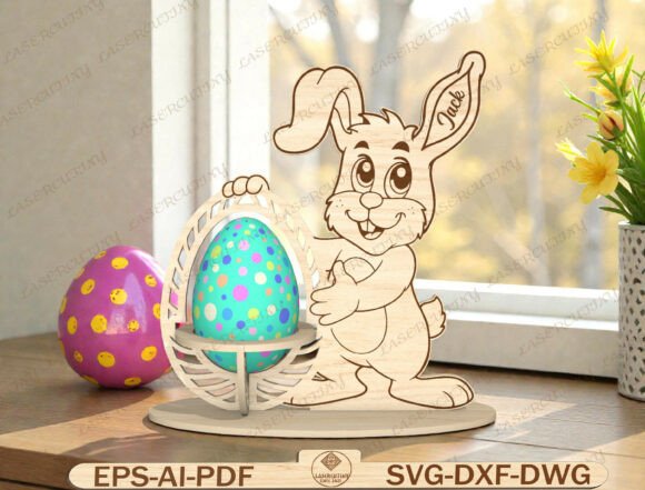 Download Easter Bunny Egg Holder Laser Cut File - Laser cut file Collection