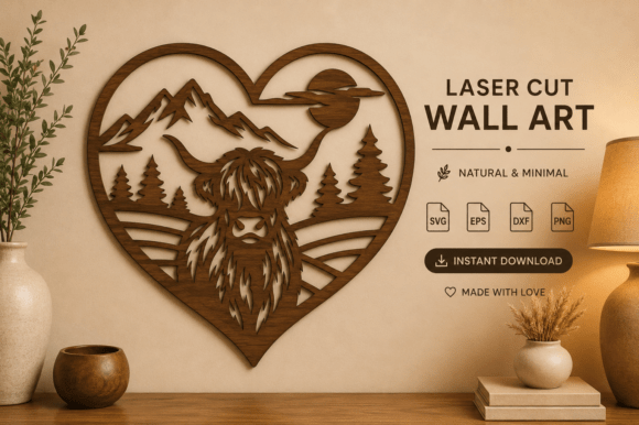 Download Cow Wall Art SVG, Laser Cut Files - Laser cut file Collection