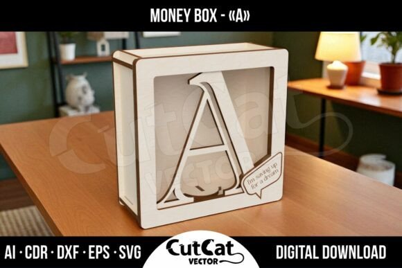 Download Letter "a" Money Box - Laser Cut File - Laser cut file Collection