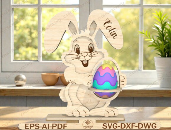 Download Easter Bunny Egg Holder Laser Cut File - Laser cut file Collection