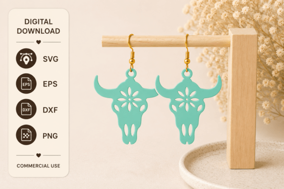 Download Western Earrings SVG Laser Cut File - Laser cut file Collection