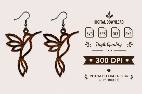 Download Wooden Bird Earrings SVG,Laser Cut File - Laser cut file Collection