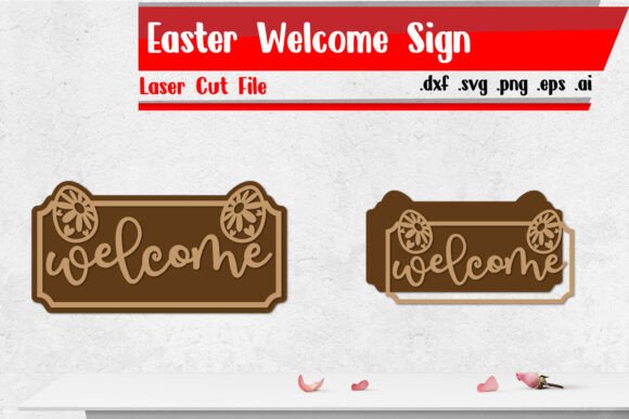 Download Easter Welcome Sign - Laser Cut Files - Laser cut file Collection