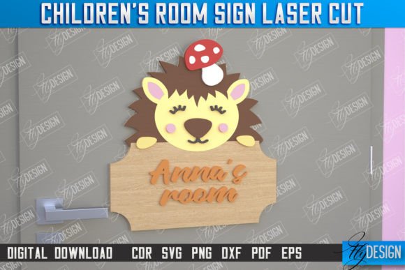 Download Children's Room Sign | Hedgehog Design - Premium Resources
