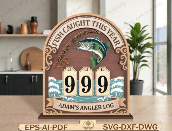 Download Fishing Tracker Board Laser Cut File - Laser cut file Collection