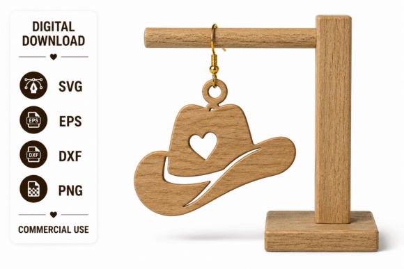 Download Western Earrings SVG Laser Cut File - Laser cut file Collection