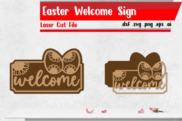 Download Easter Welcome Sign - Laser Cut Files - Laser cut file Collection