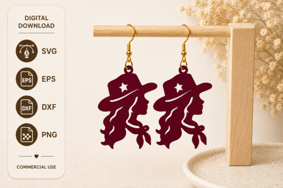 Download Western Earrings SVG Laser Cut File - Laser cut file Collection