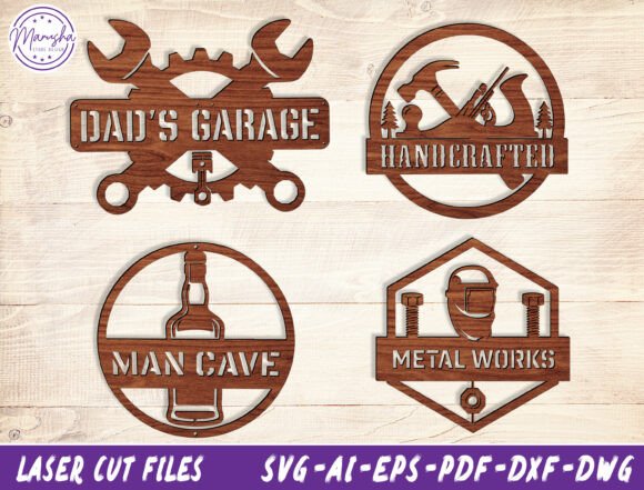 Download Dad’s Garage Sign Laser Cut File SVG - Laser cut file Collection