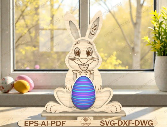 Download Easter Bunny Egg Holder Laser Cut File - Laser cut file Collection