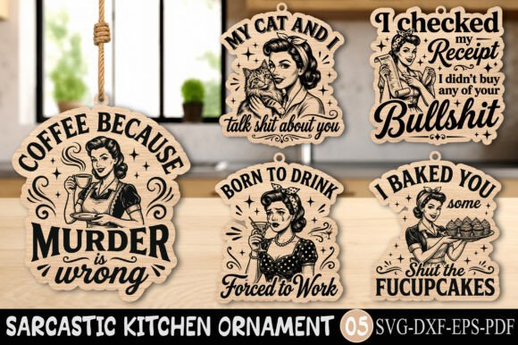 Download Funny Retro Housewife Laser Cut File - Laser cut file Collection