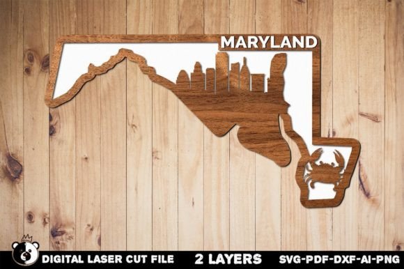 Download Maryland SVG, 3D Layered Laser Cut Files - Laser cut file Collection