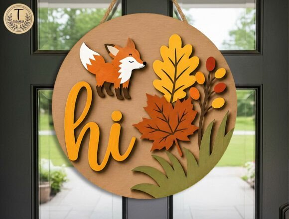 Download Fall Door Sign Laser Cut File SVG - Laser cut file Collection