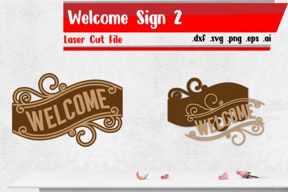Download Welcome Sign 2 - Laser Cut Files - Laser cut file Collection