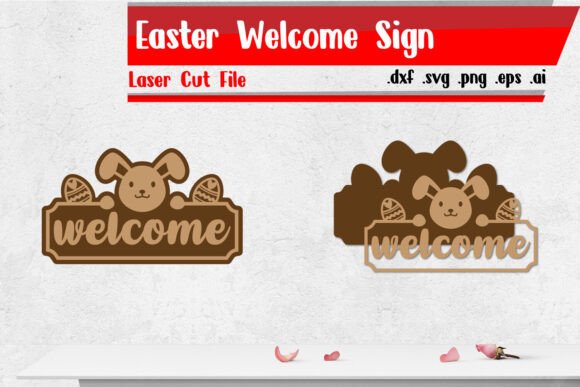 Download Easter Welcome Sign - Laser Cut Files - Laser cut file Collection