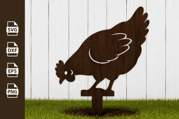 Download Chicken Garden Stake Laser Cut Files - Laser cut file Collection