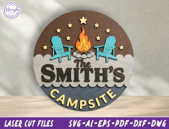 Download Campsite Layered Sign Laser Cut File Svg - Laser cut file Collection