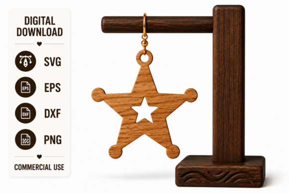 Download Western Earrings SVG Laser Cut File - Laser cut file Collection