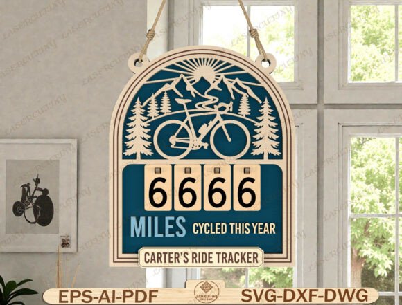 Download Cycling Tracker Sign Laser Cut File - Laser cut file Collection